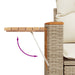 Tuinbank 2-zits met kussens poly rattan beige