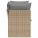 Tuinbank 2-zits met kussens poly rattan beige