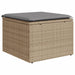Tuinkruk met kussen 55x55x37 cm poly rattan beige