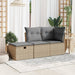 Tuinkruk met kussen 55x55x37 cm poly rattan beige