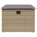 Tuinkruk met kussen 55x55x37 cm poly rattan beige