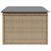 Tuinkruk met kussen 55x55x37 cm poly rattan beige