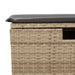 Tuinkruk met kussen 55x55x37 cm poly rattan beige