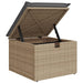 Tuinkruk met kussen 55x55x37 cm poly rattan beige