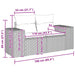 Tuinbank 2-zits met kussens poly rattan beige