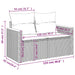 Tuinbank 2-zits met kussens poly rattan beige