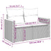 Tuinbank 2-zits met kussens poly rattan beige