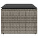 Tuinkruk met kussen 55x55x37 cm poly rattan grijs