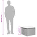 Tuinkruk met kussen 55x55x37 cm poly rattan grijs