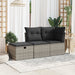 Tuinkruk met kussen 55x55x37 cm poly rattan grijs