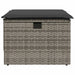 Tuinkruk met kussen 55x55x37 cm poly rattan grijs