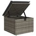 Tuinkruk met kussen 55x55x37 cm poly rattan grijs