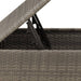Tuinkruk met kussen 55x55x37 cm poly rattan grijs