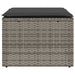 Tuinkruk met kussen 55x55x37 cm poly rattan grijs