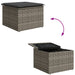 Tuinkruk met kussen 55x55x37 cm poly rattan grijs