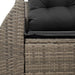 Tuinbank 2-zits met kussens poly rattan grijs
