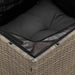 Tuinstoel zonder armleuning met kussens poly rattan grijs