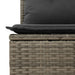 Tuinhoekbank met kussens poly rattan grijs