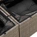 Tuinbank 2-zits met kussens poly rattan grijs