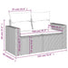 Tuinbank 2-zits met kussens poly rattan grijs