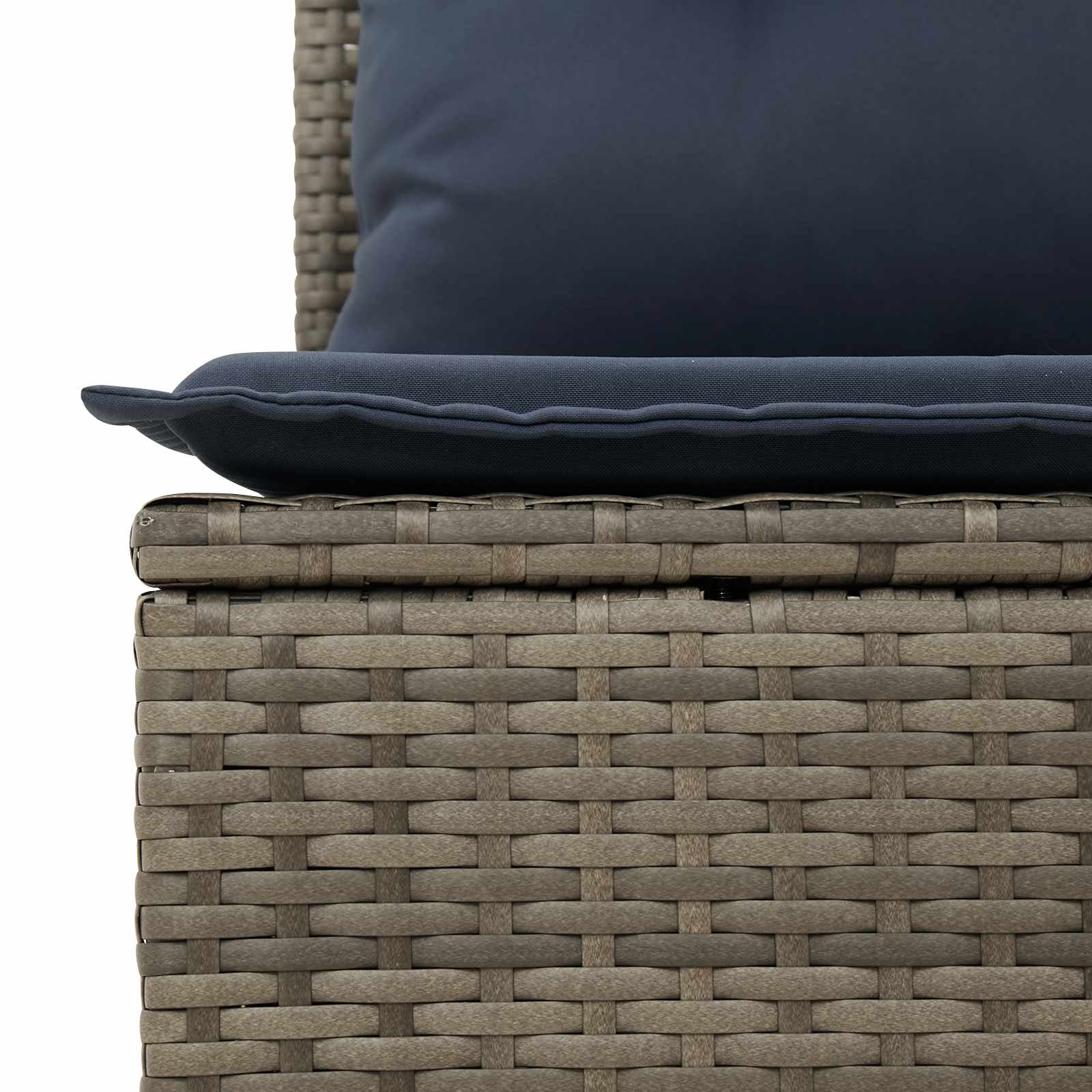 | Tuinbank | met kussen Grijs 227 x 62 x 69 cm poly rattan