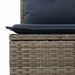 | Tuinbank | met kussen Grijs 227 x 62 x 69 cm poly rattan