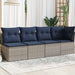 | Tuinbank | met kussen Grijs 227 x 62 x 69 cm poly rattan