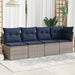 | Tuinbank | met kussen Grijs 227 x 62 x 69 cm poly rattan