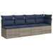 | Tuinbank | met kussen Grijs 227 x 62 x 69 cm poly rattan