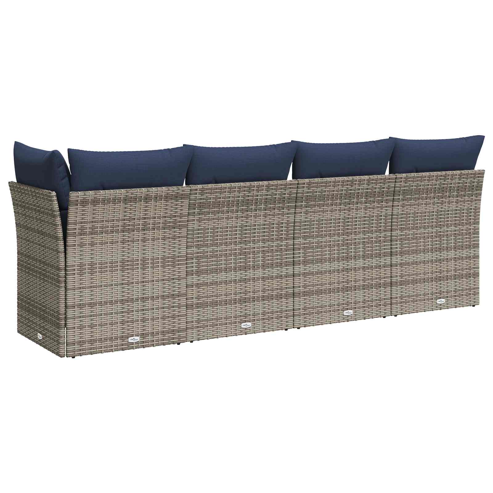 | Tuinbank | met kussen Grijs 227 x 62 x 69 cm poly rattan