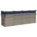 | Tuinbank | met kussen Grijs 227 x 62 x 69 cm poly rattan