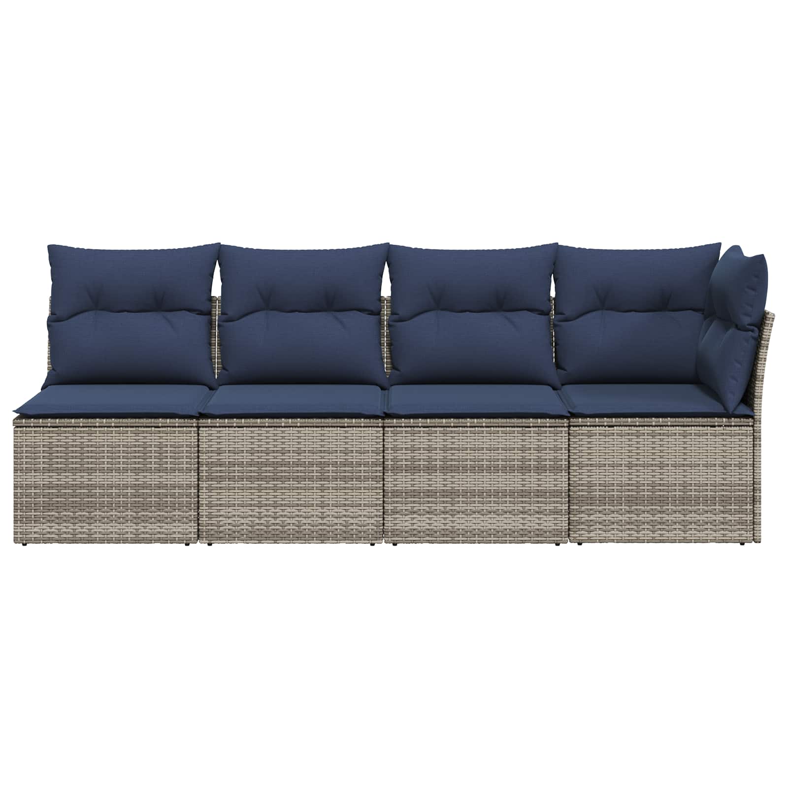 | Tuinbank | met kussen Grijs 227 x 62 x 69 cm poly rattan