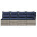 | Tuinbank | met kussen Grijs 227 x 62 x 69 cm poly rattan
