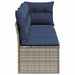 | Tuinbank | met kussen Grijs 227 x 62 x 69 cm poly rattan