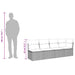 | Tuinbank | met kussen Grijs 227 x 62 x 69 cm poly rattan