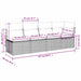 | Tuinbank | met kussen Grijs 227 x 62 x 69 cm poly rattan
