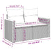 Tuinbank met kussens 2-zits poly rattan grijs