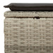 Tuinkruk met kussen 55x55x37 cm poly rattan lichtgrijs