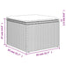 Tuinkruk met kussen 55x55x37 cm poly rattan lichtgrijs