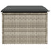 Tuinkruk met kussen 55x55x37 cm poly rattan lichtgrijs