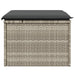 Tuinkruk met kussen 55x55x37 cm poly rattan lichtgrijs