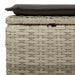 Tuinkruk met kussen 55x55x37 cm poly rattan lichtgrijs