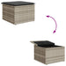 Tuinkruk met kussen 55x55x37 cm poly rattan lichtgrijs