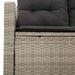 Tuinbank 2-zits met kussens poly rattan lichtgrijs