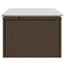 Tuinkruk met kussen 55x55x37 cm poly rattan bruin