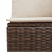 Tuinbank 3-zits met kussens poly rattan bruin