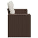 Tuinbank 2-zits met kussens poly rattan bruin
