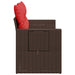 Tuinbank met kussens 2-zits poly rattan bruin