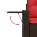 Tuinbank met kussens 2-zits poly rattan bruin