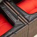 Tuinbank met kussens 2-zits poly rattan bruin